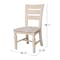 International Concepts Vista Ladderback Chairs, Set of 2, Ready to Finish C-57P - alternate 2
